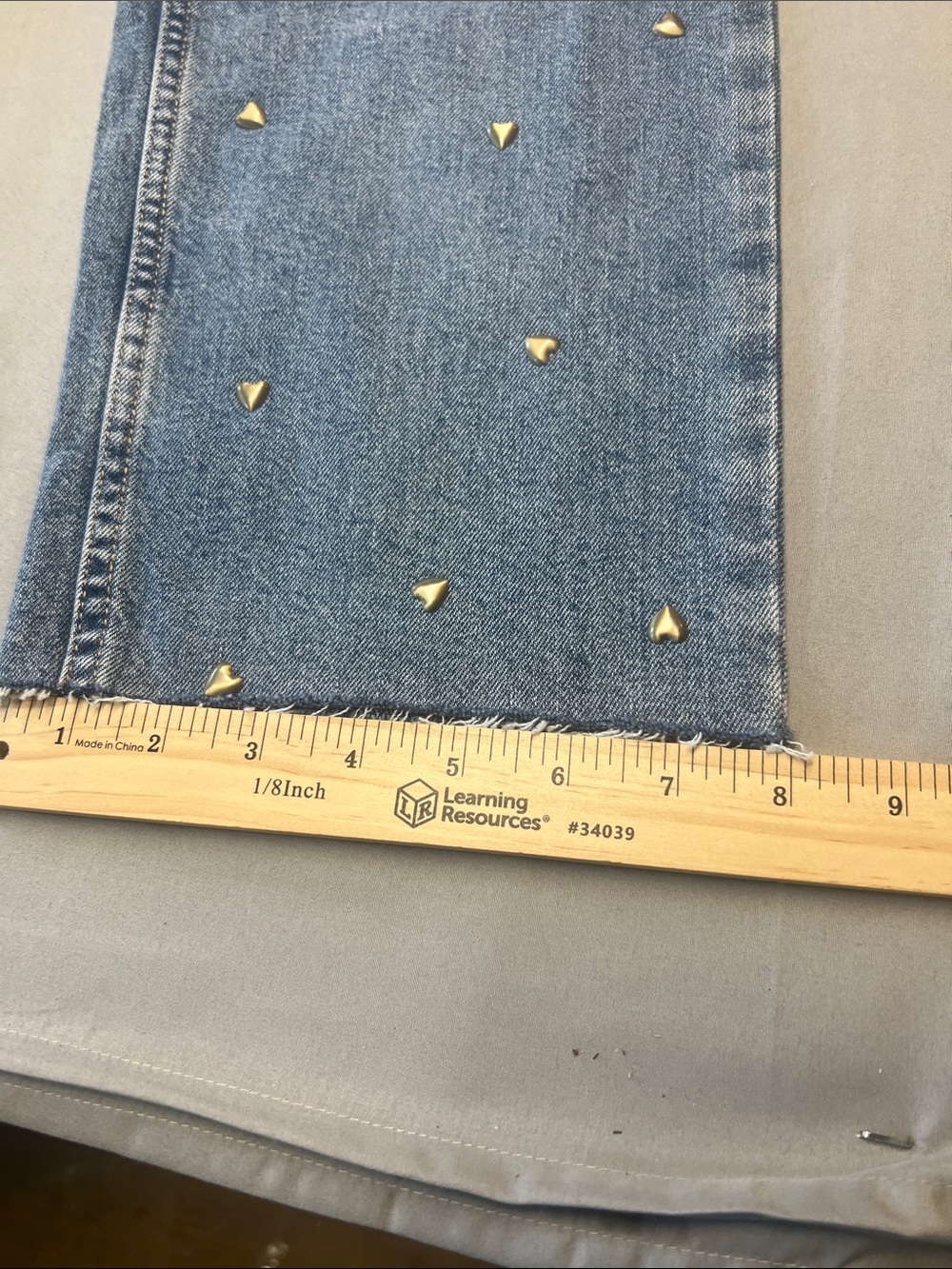 Universal Thread Light Blue Wide-Leg Jeans with Gold Studs - Picture 3 of 11